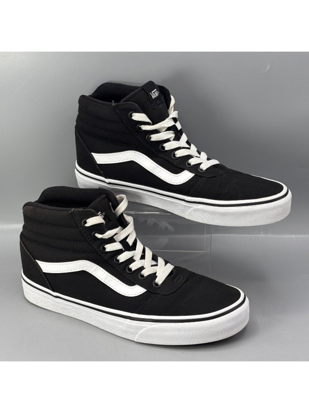 Vans Sk8-Hi Sneakers Womens 8.5 Black White Lace Up Skateboard Shoes 500714
